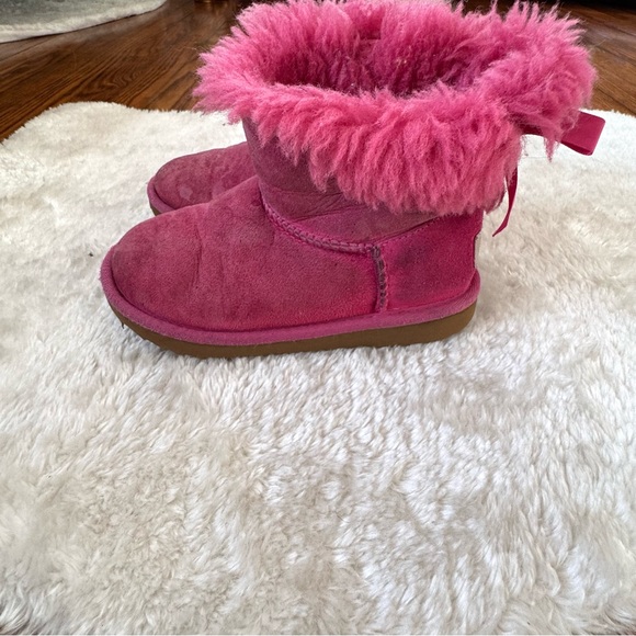 Ugg Mini Pink Bailey Bow II Little Kids Sz 12 - Picture 3 of 9